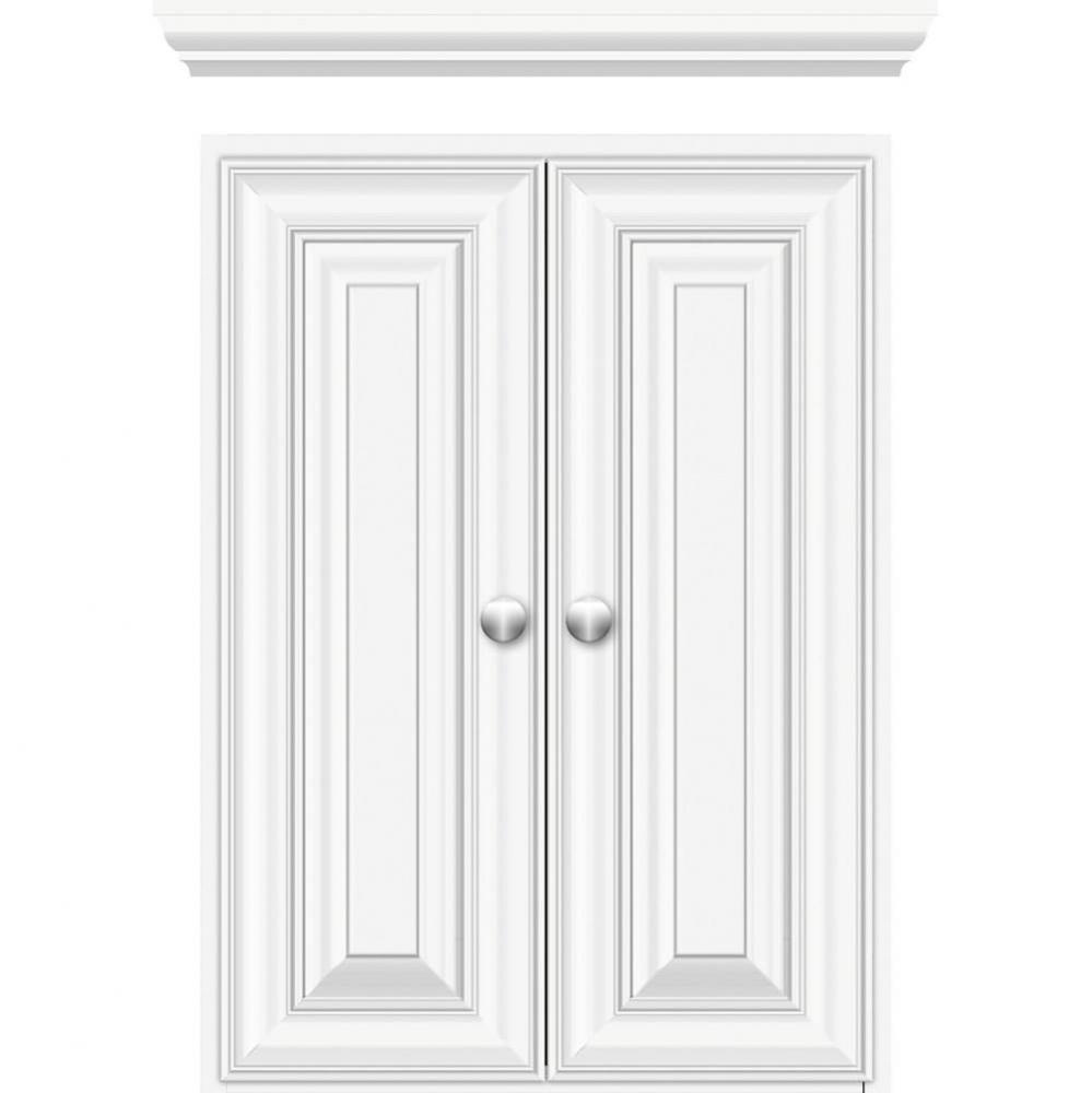18 X 5.5 X 25 Wall Cubby Classic Miter Sat White