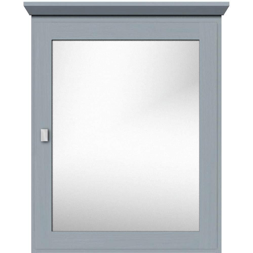 24 X 6.5 X 31.5 Single Door Med Cab Square Silver Oak