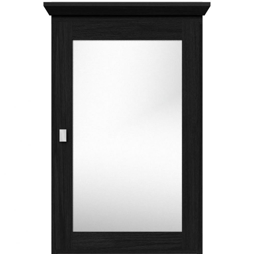 19 X 6.5 X 31.5 Single Door Med Cab Square Midnight Oak