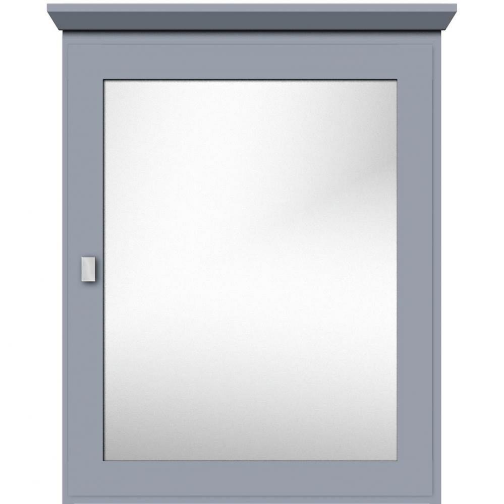 24 X 6.5 X 31.5 Single Door Med Cab Square Sat Silver