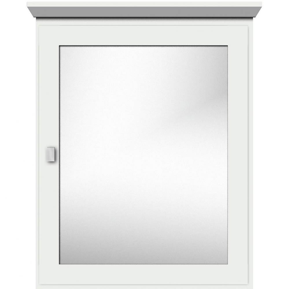 24 X 6.5 X 31.5 Single Door Med Cab Square Powder Grey