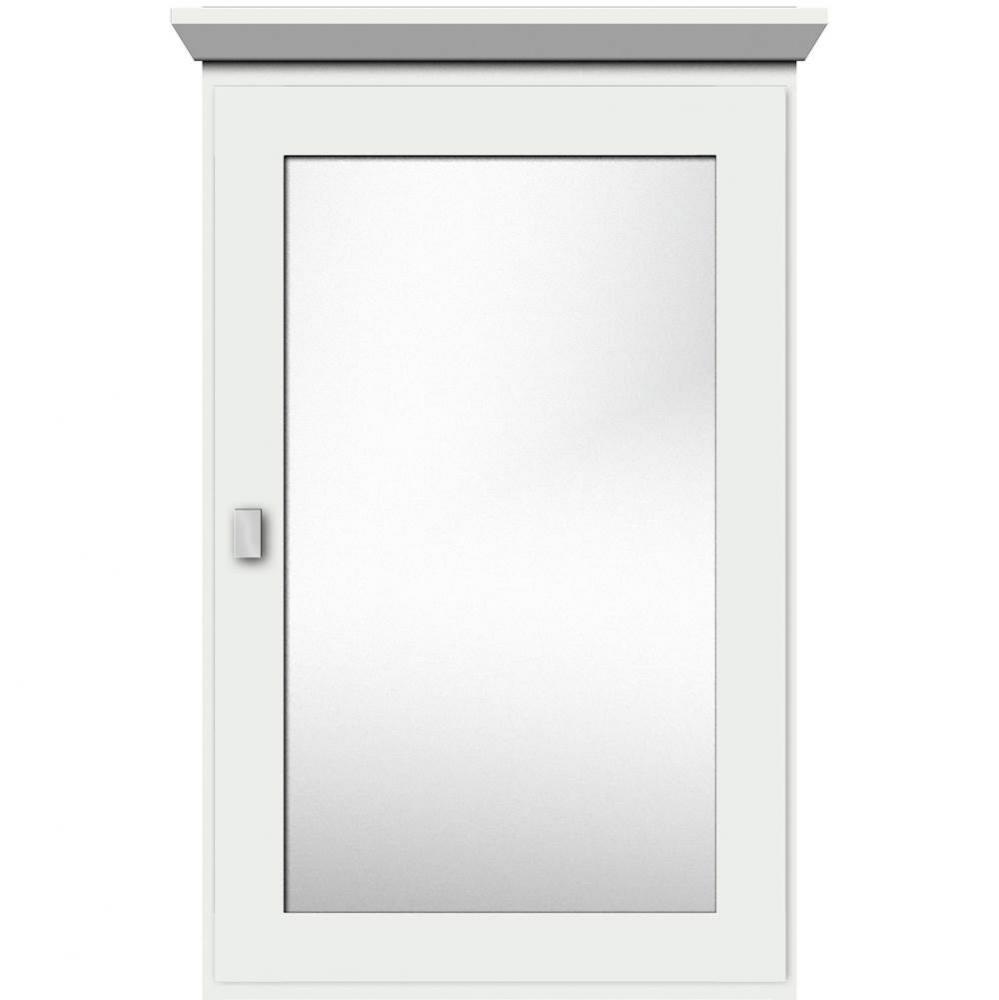 19 X 6.5 X 31.5 Single Door Med Cab Square Powder Grey