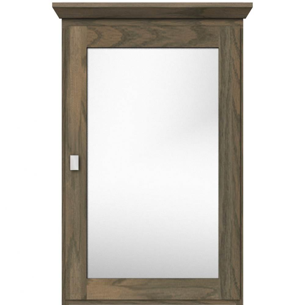 19 X 6.5 X 31.5 Single Door Med Cab Square Dusky Oak