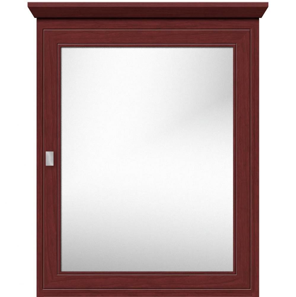 24 X 6.5 X 31.5 Single Door Med Cab Deco Miter Dk Cherry