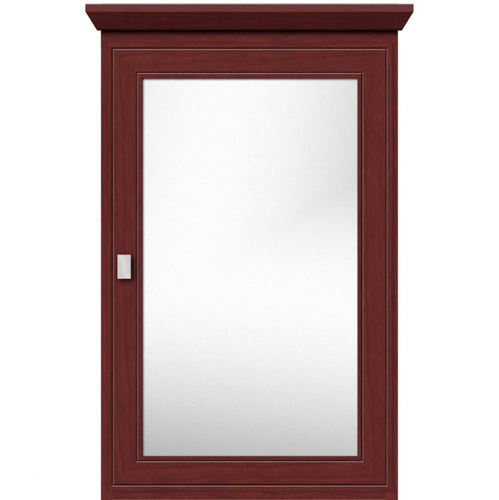 19 X 6.5 X 31.5 Single Door Med Cab Deco Miter Dk Cherry