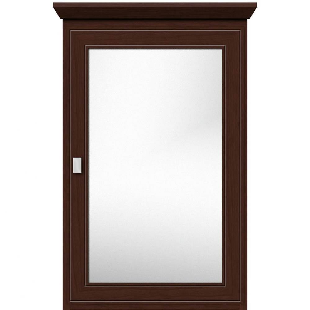 19 X 6.5 X 31.5 Single Door Med Cab Deco Miter Choc Cherry