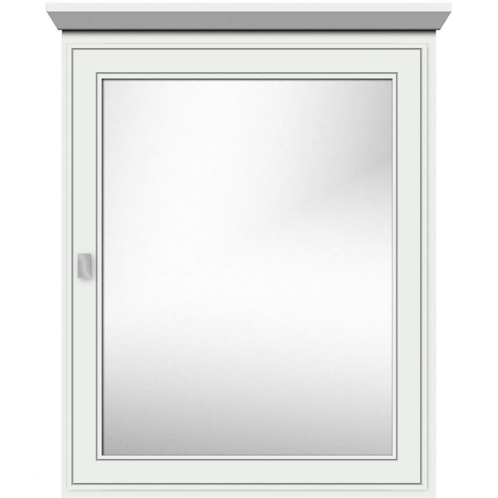 24 X 6.5 X 31.5 Single Door Med Cab Deco Miter Powder Grey