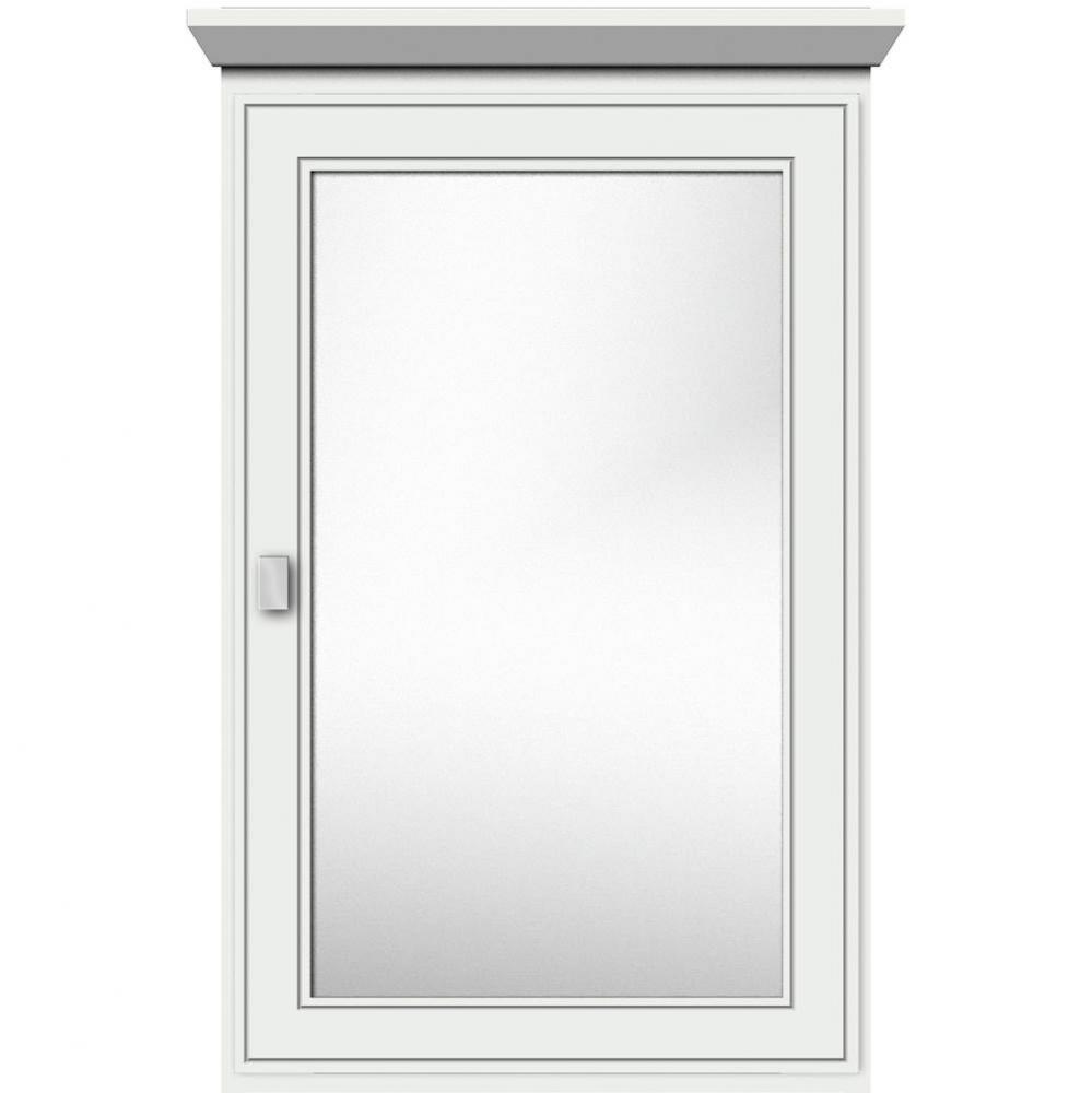 19 X 6.5 X 31.5 Single Door Med Cab Deco Miter Powder Grey