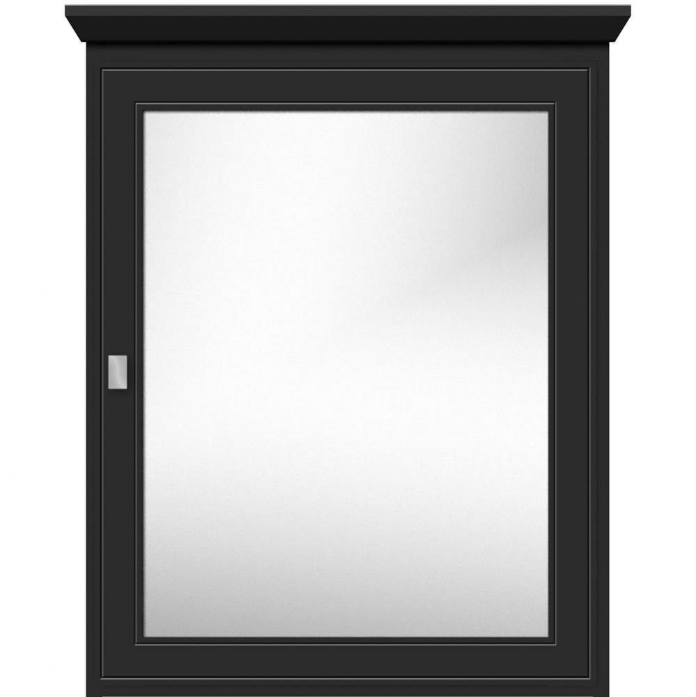 24 X 6.5 X 31.5 Single Door Med Cab Deco Miter Sat Black