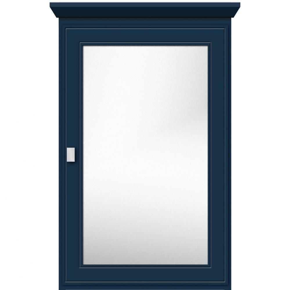 19 X 6.5 X 31.5 Single Door Med Cab Deco Miter Lapis Night