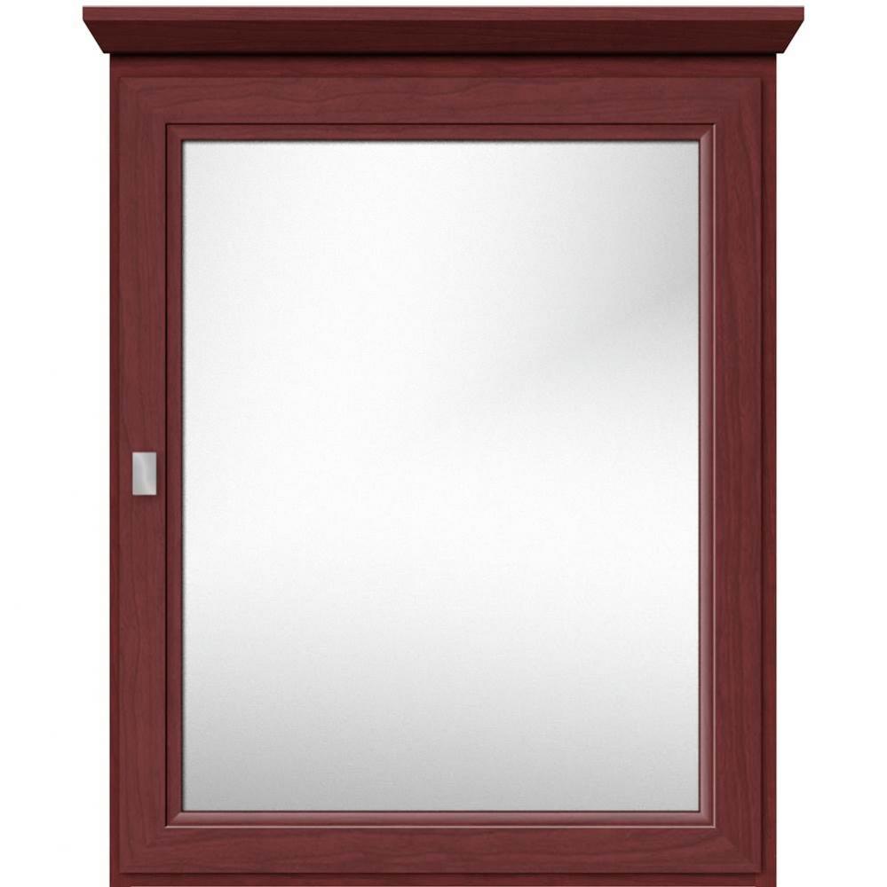 24 X 6.5 X 31.5 Single Door Med Cab Ogee Miter Dk Cherry