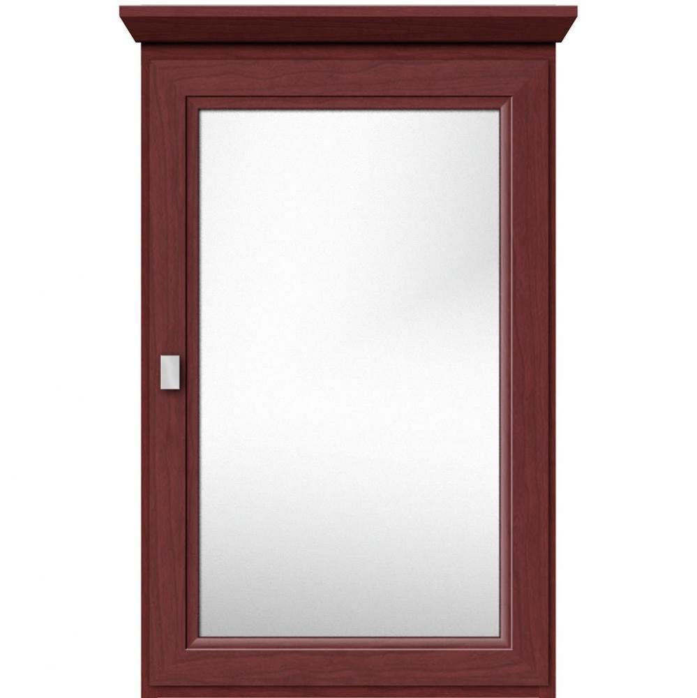 19 X 6.5 X 31.5 Single Door Med Cab Ogee Miter Dk Cherry