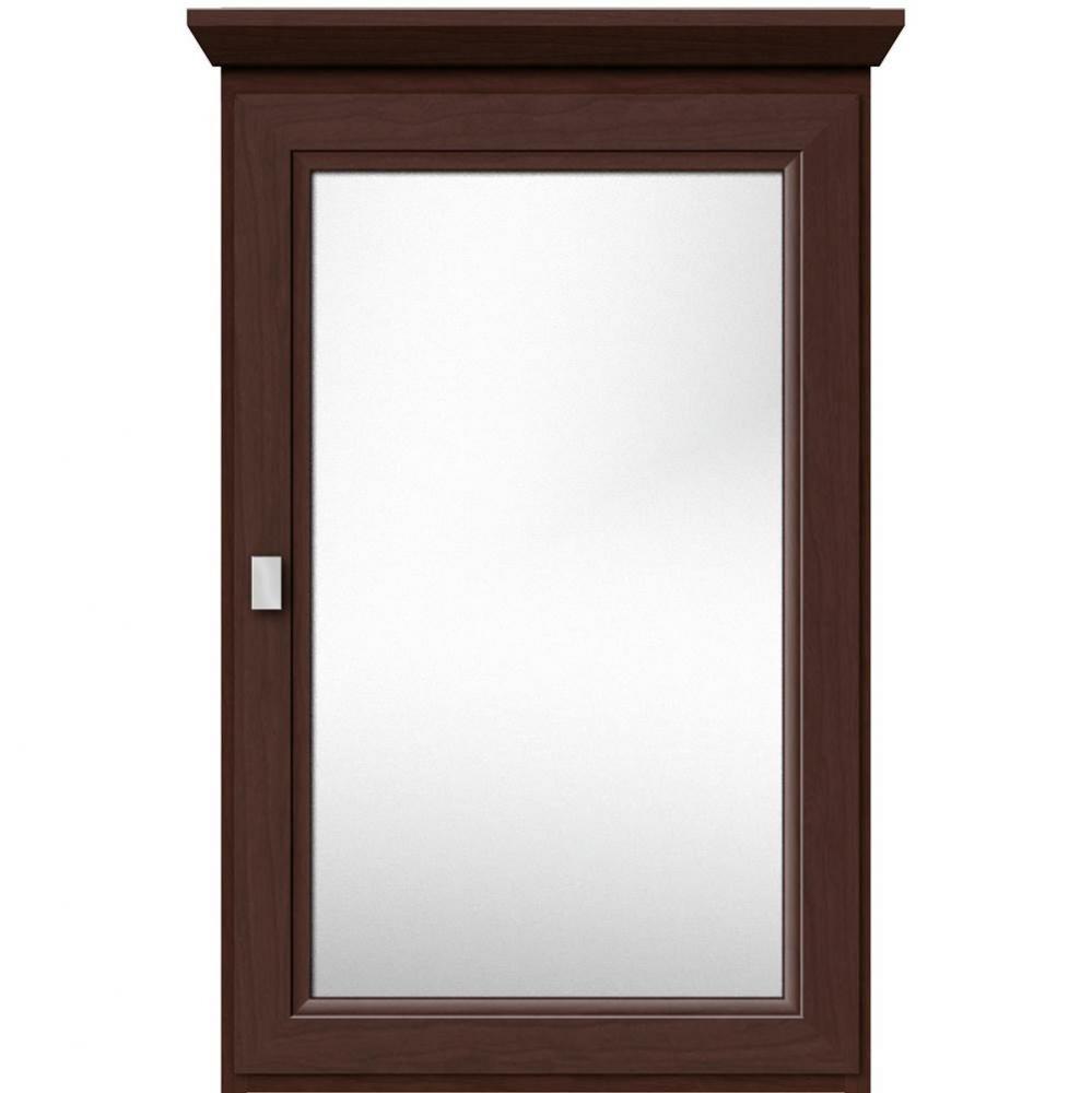 19 X 6.5 X 31.5 Single Door Med Cab Ogee Miter Choc Cherry