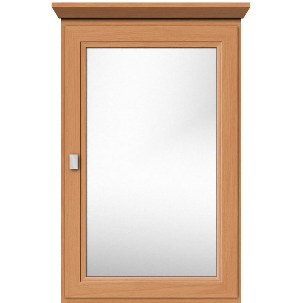 19 X 6.5 X 31.5 Single Door Med Cab Ogee Miter Nat Oak