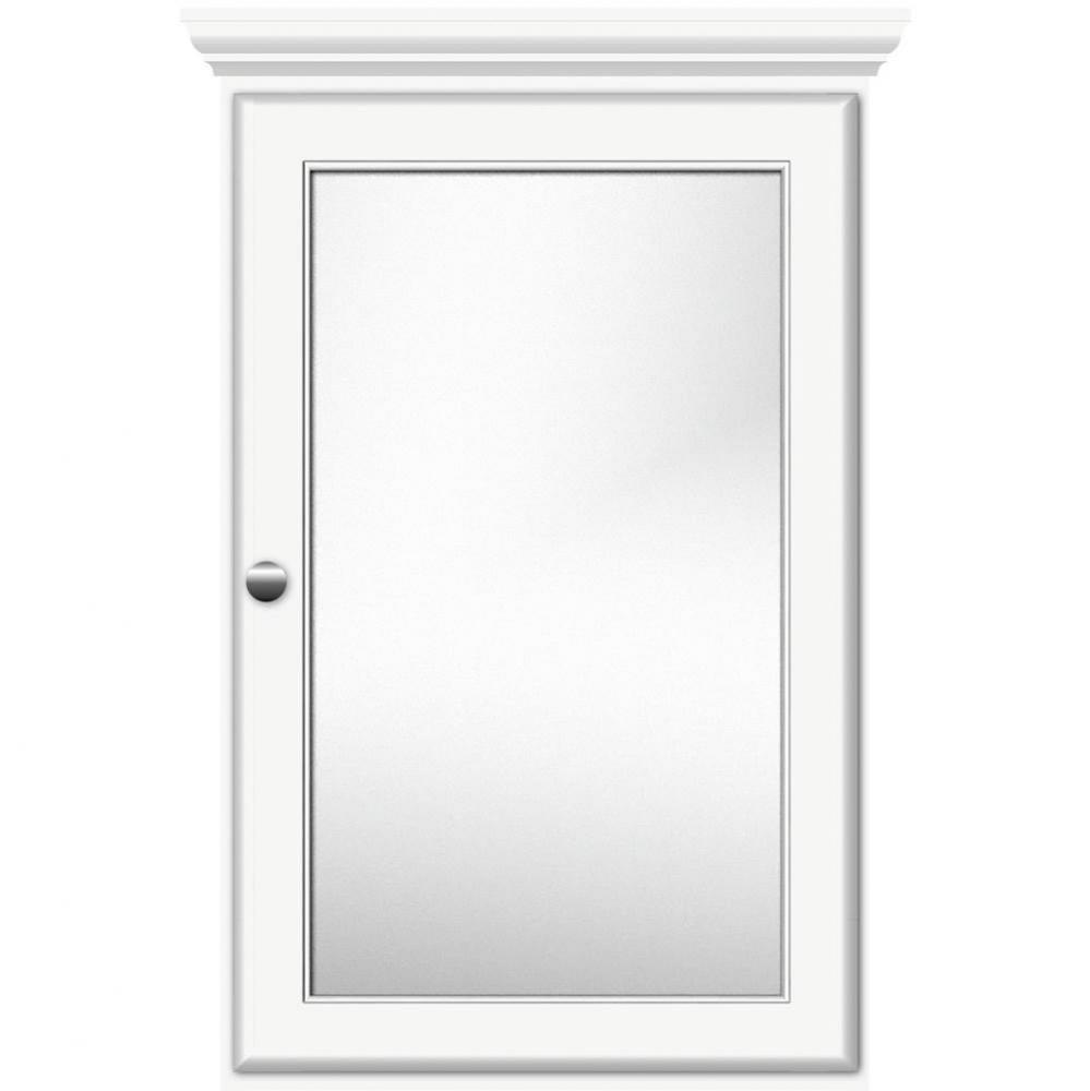 19 X 6.5 X 31.5 Single Door Med Cab Round Sat White