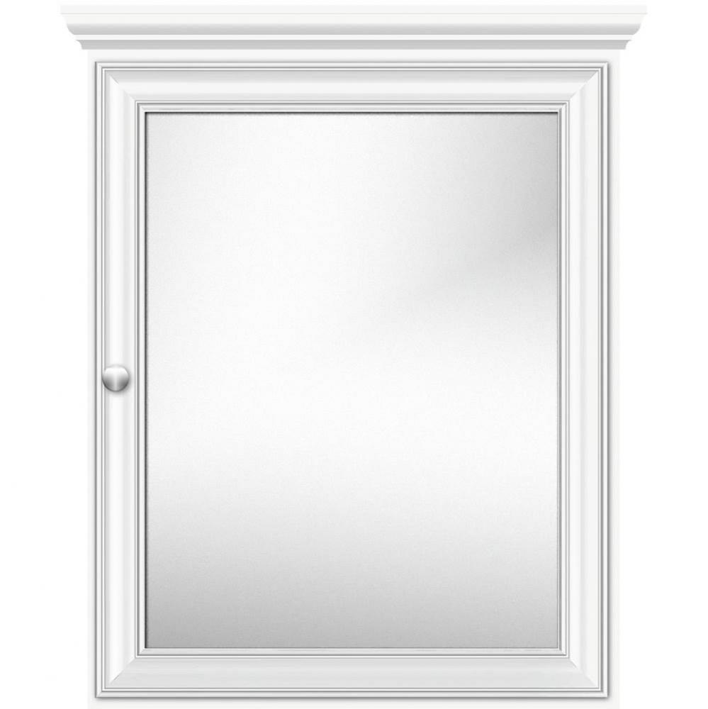 24 X 6.5 X 31.5 Single Door Med Cab Classic Miter Sat White