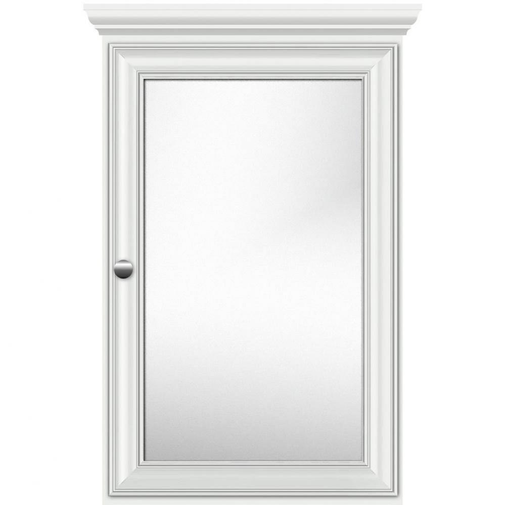 19 X 6.5 X 31.5 Single Door Med Cab Classic Miter Powder Grey