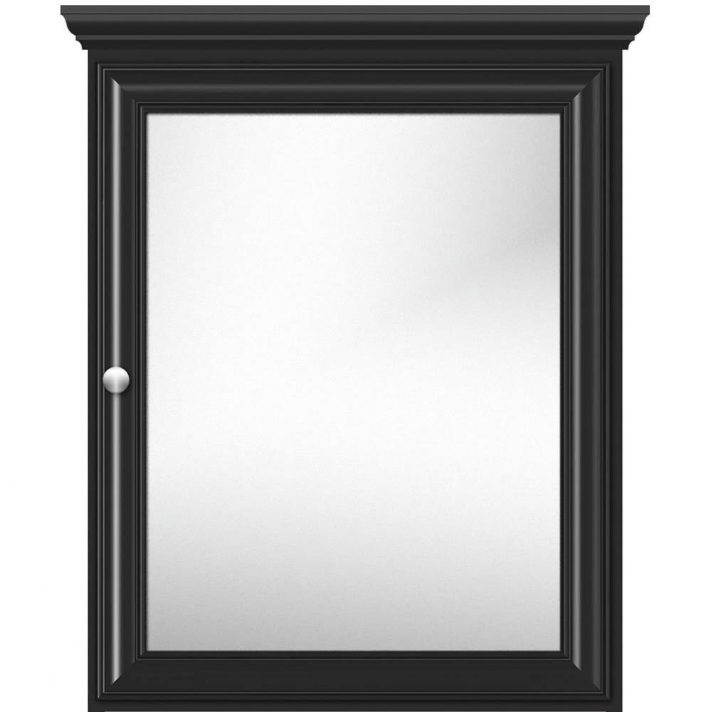 24 X 6.5 X 31.5 Single Door Med Cab Classic Miter Sat Black