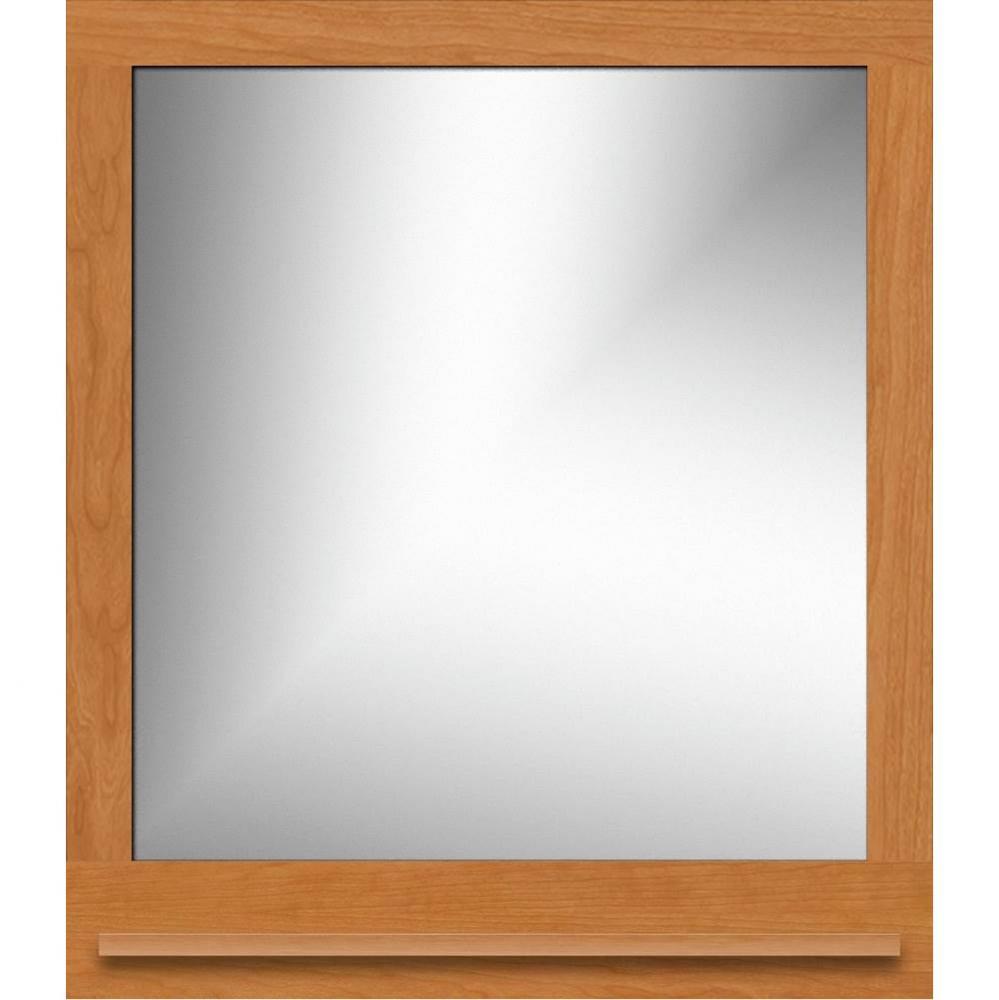 30 X 4.5 X 33.5 Framed Mirror Non-Bev Square Nat Cherry W/Shf