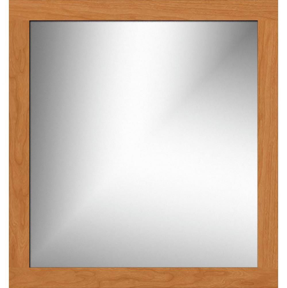 30 X .75 X 32 Framed Mirror Non-Bev Square Nat Cherry
