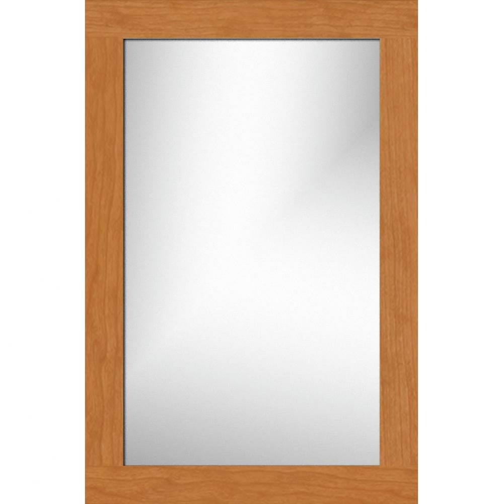 19.5 X .75 X 29.5 Framed Mirror Non-Bev Square Nat Cherry