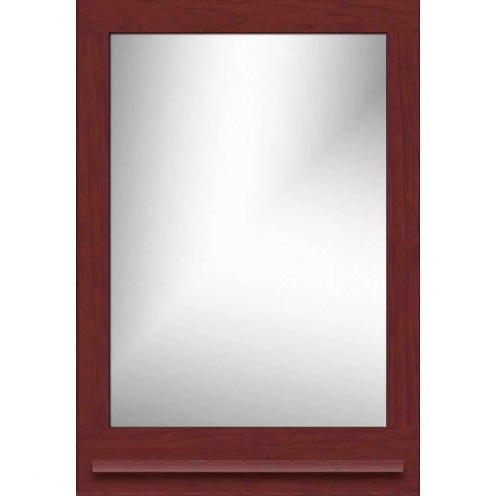 24 X 4.5 X 33.5 Framed Mirror Non-Bev Square Dk Cherry W/Shf