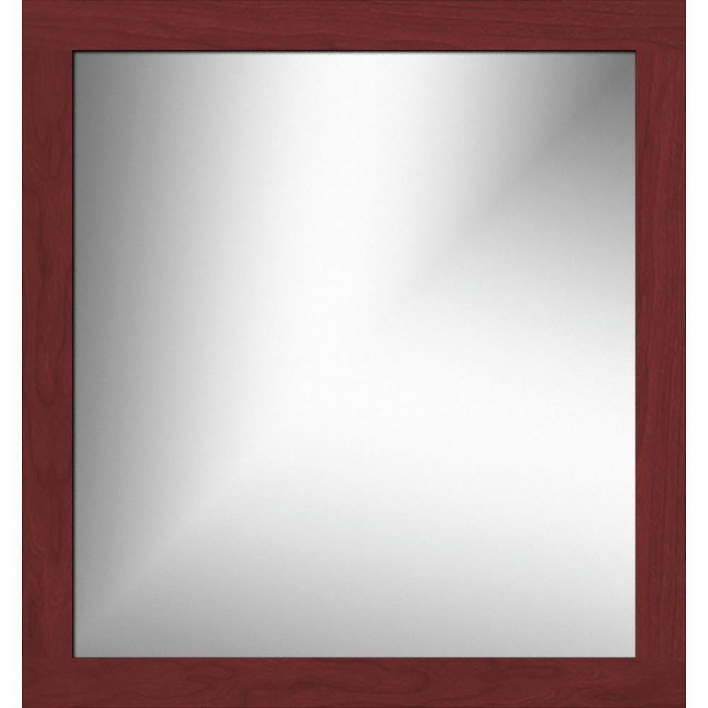 30 X .75 X 32 Framed Mirror Non-Bev Square Dk Cherry