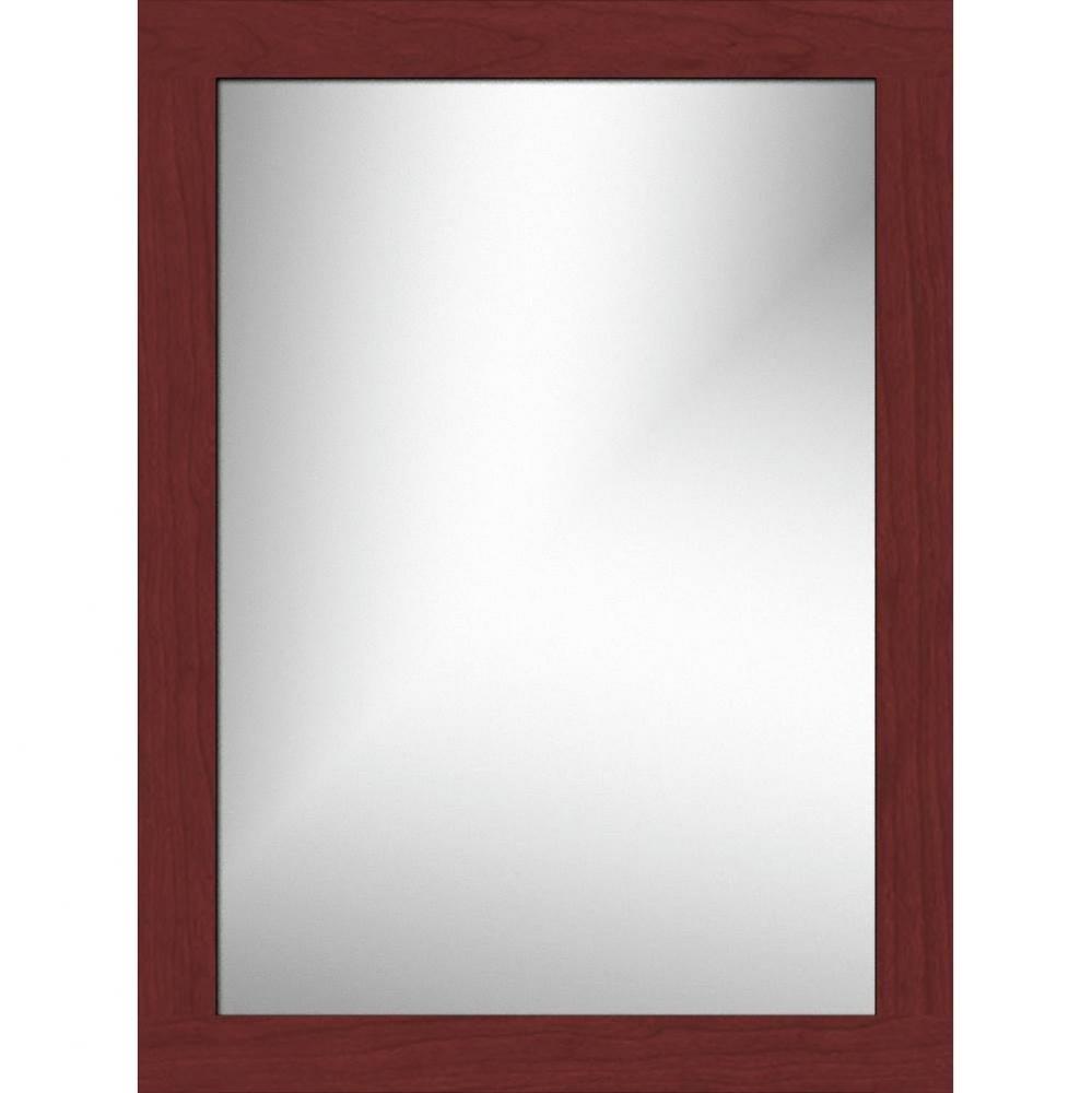 24 X .75 X 32 Framed Mirror Non-Bev Square Dk Cherry
