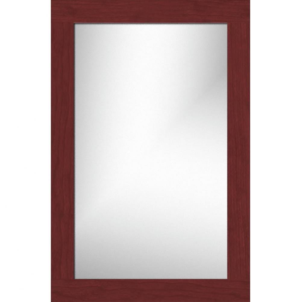 19.5 X .75 X 29.5 Framed Mirror Non-Bev Square Dk Cherry