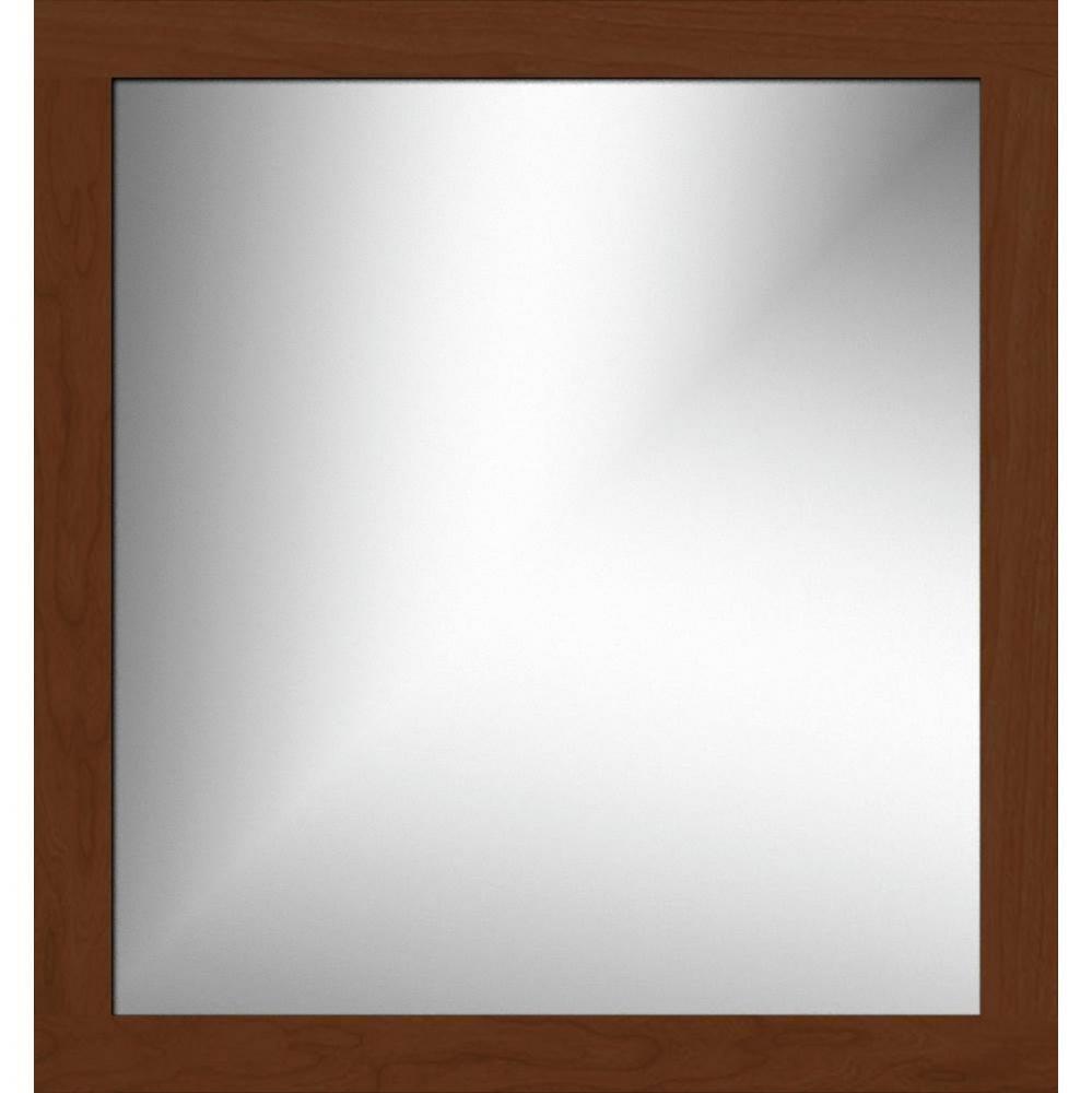 30 X .75 X 32 Framed Mirror Non-Bev Square Pecan Cherry