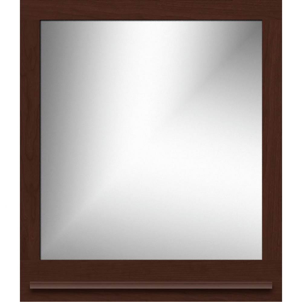 30 X 4.5 X 33.5 Framed Mirror Non-Bev Square Choc Cherry W/Shf