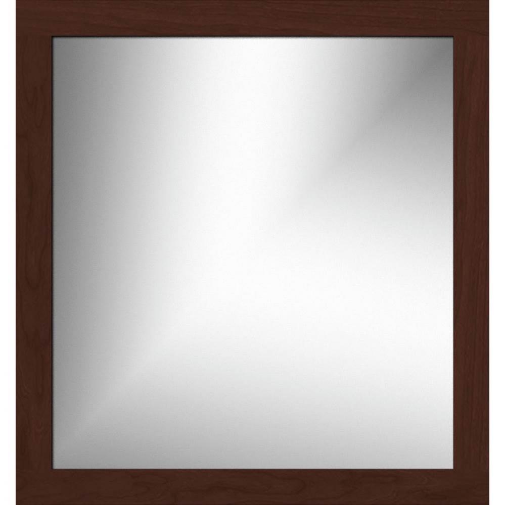 30 X .75 X 32 Framed Mirror Non-Bev Square Choc Cherry