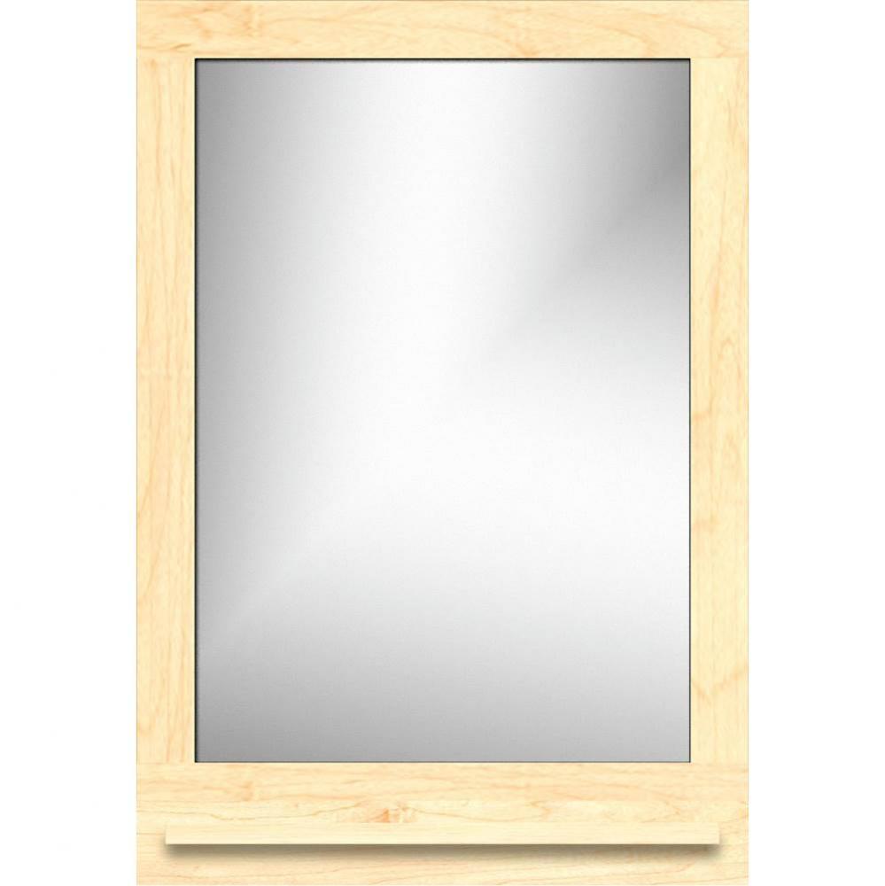 24 X 4.5 X 33.5 Framed Mirror Non-Bev Square Nat Maple W/Shf