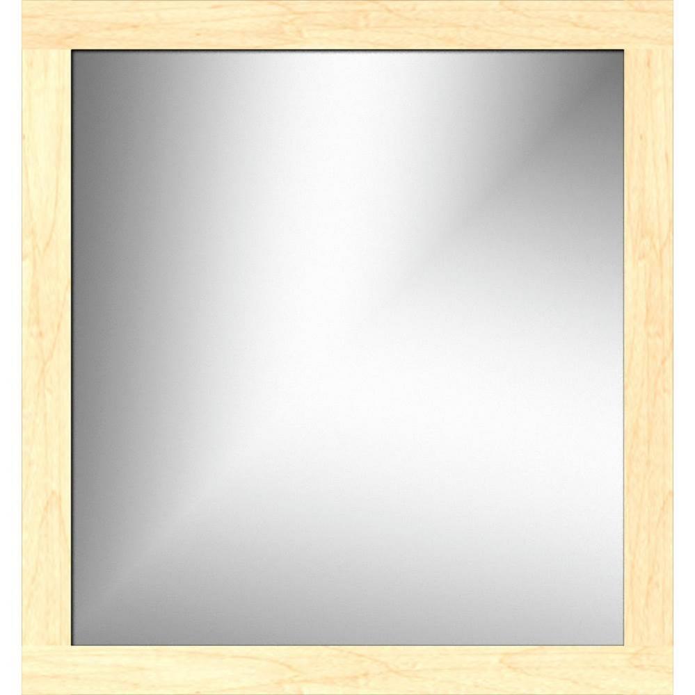 30 X .75 X 32 Framed Mirror Non-Bev Square Nat Maple