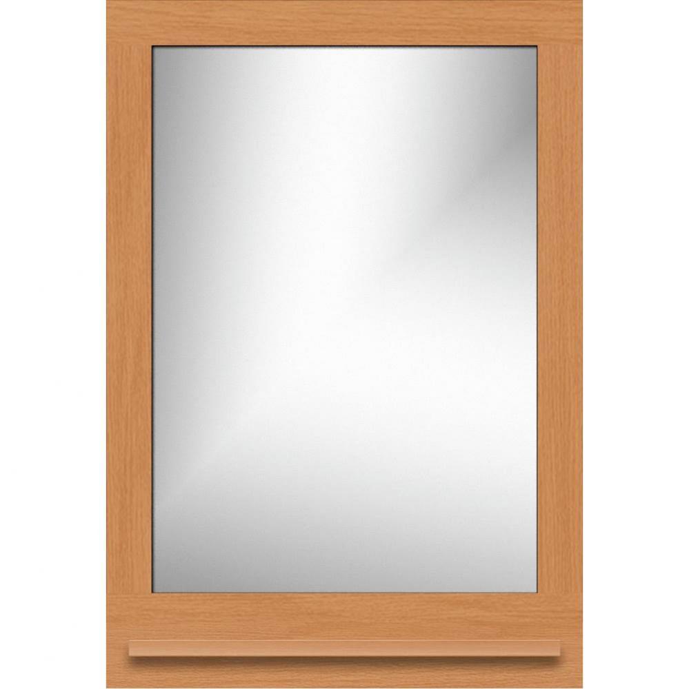 24 X 4.5 X 33.5 Framed Mirror Non-Bev Square Nat Oak W/Shf