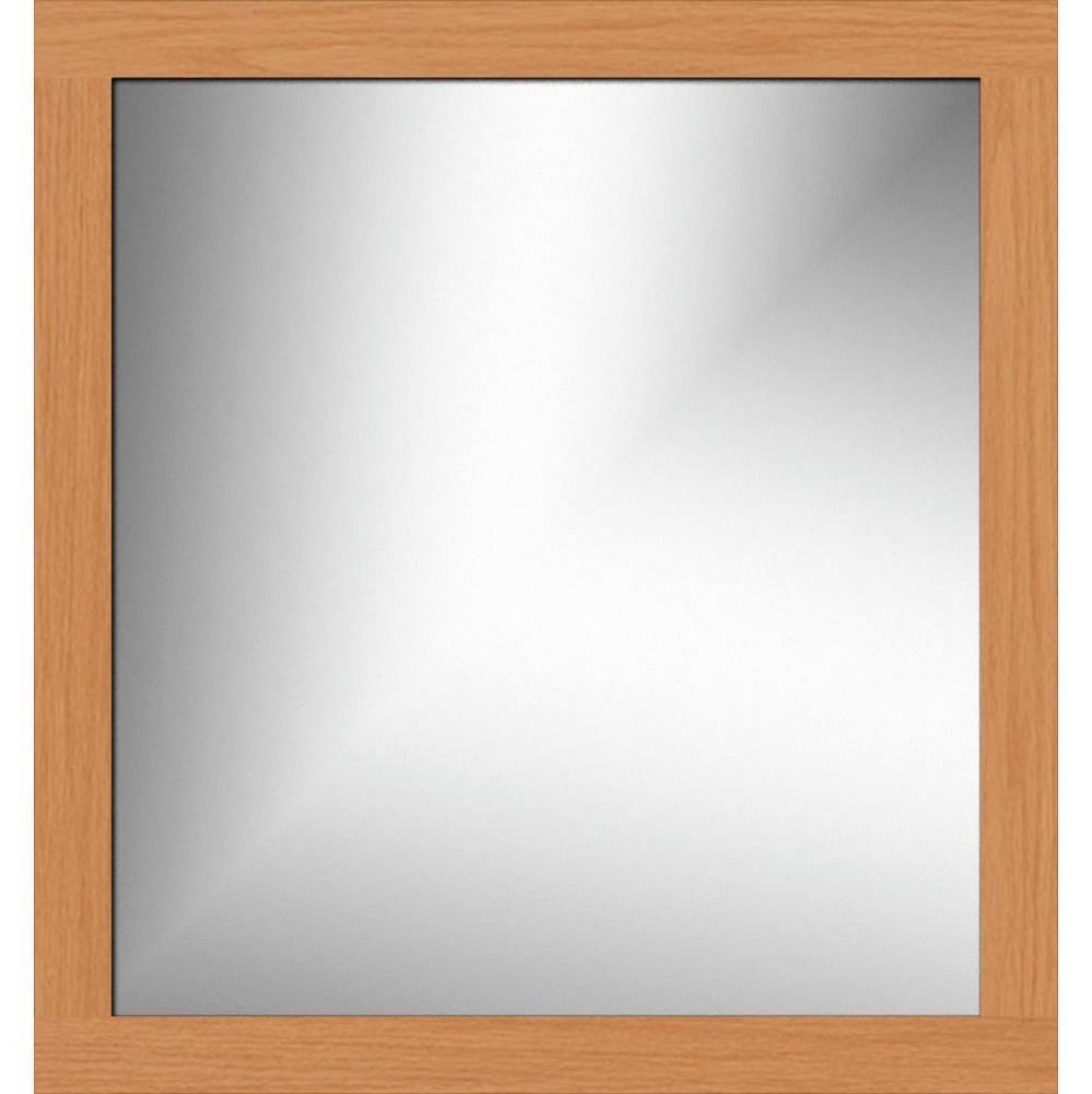 30 X .75 X 32 Framed Mirror Non-Bev Square Nat Oak