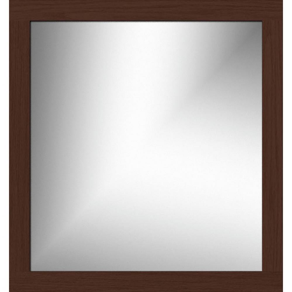 30 X .75 X 32 Framed Mirror Non-Bev Square Choc Oak