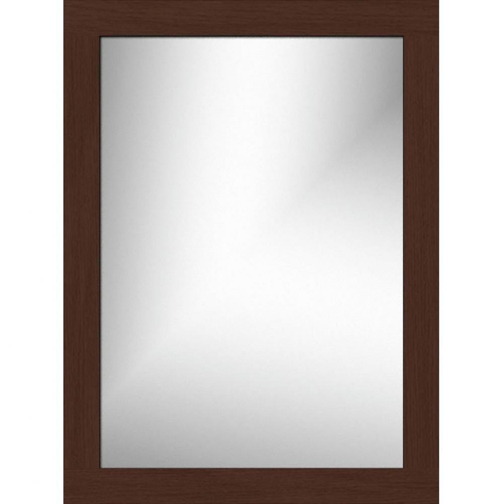 24 X .75 X 32 Framed Mirror Non-Bev Square Choc Oak