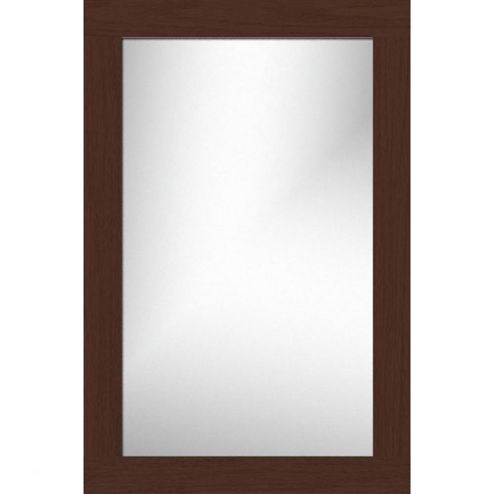 19.5 X .75 X 29.5 Framed Mirror Non-Bev Square Choc Oak