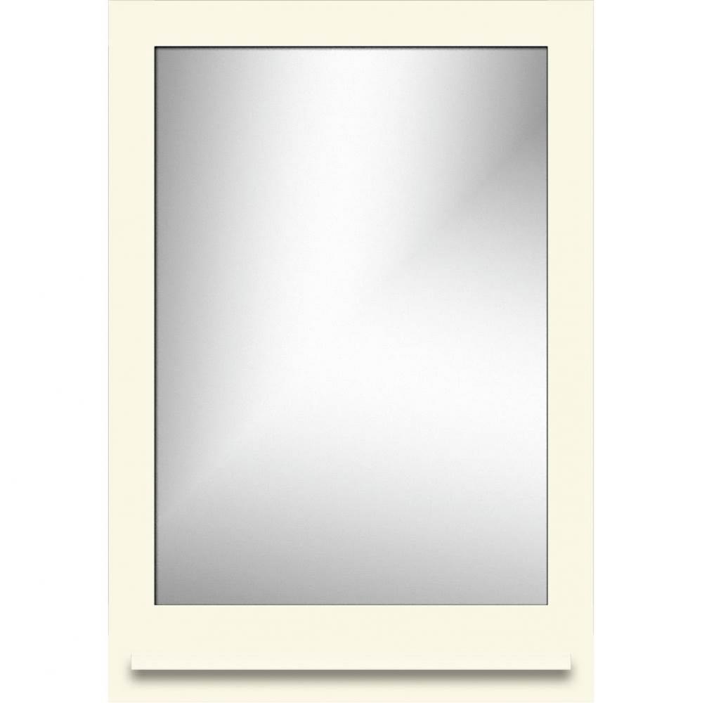 24 X 4.5 X 33.5 Framed Mirror Non-Bev Square Sat Biscuit W/Shf