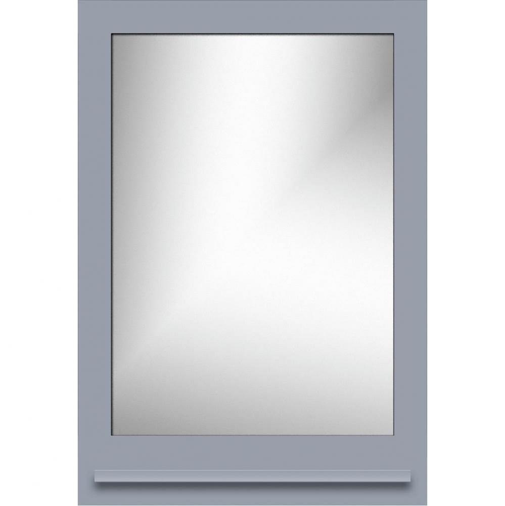 24 X 4.5 X 33.5 Framed Mirror Non-Bev Square Sat Silver W/Shf