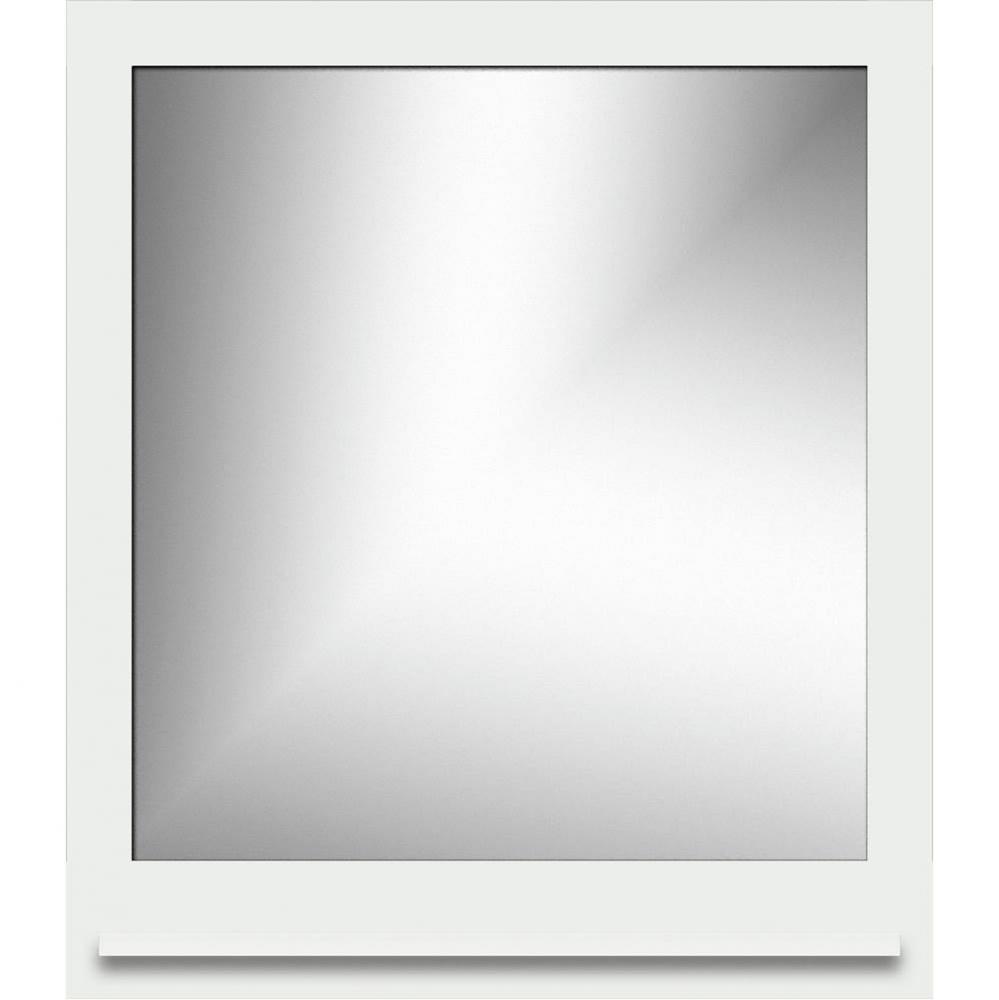 30 X 4.5 X 33.5 Framed Mirror Non-Bev Square Powder Grey W/Shf