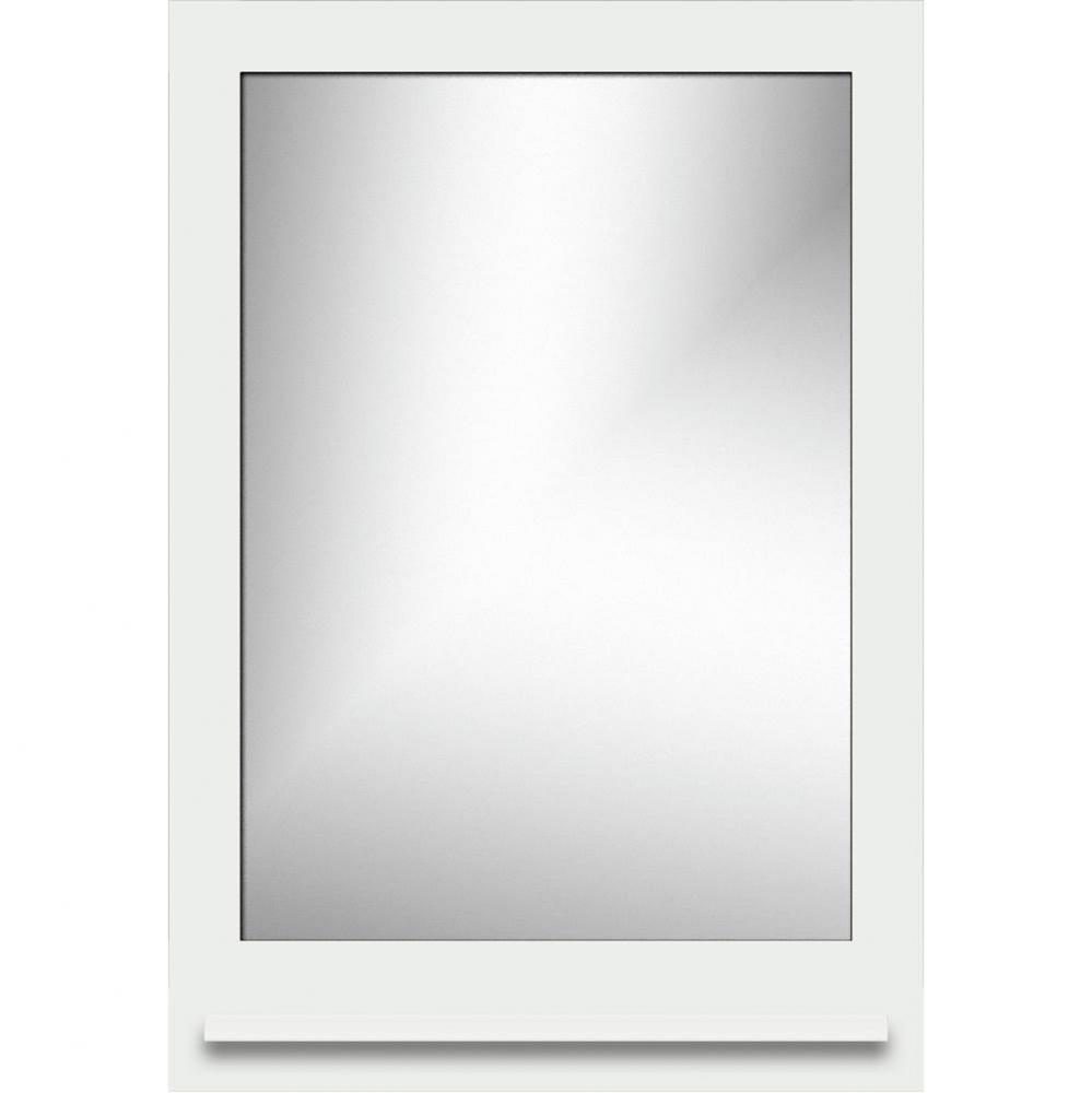 24 X 4.5 X 33.5 Framed Mirror Non-Bev Square Powder Grey W/Shf