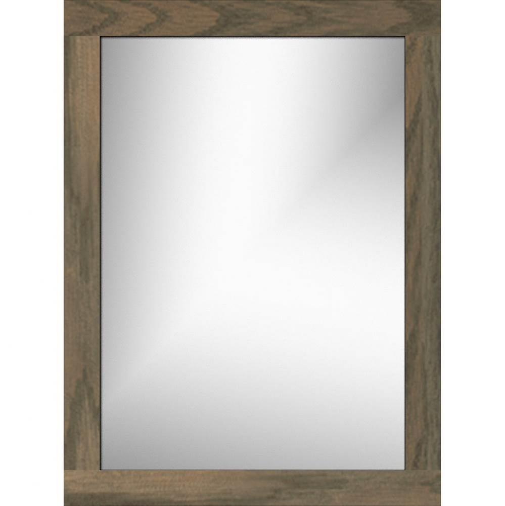 24 X .75 X 32 Framed Mirror Non-Bev Square Dusky Oak