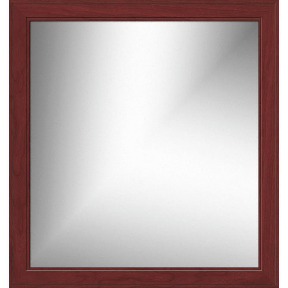 30 X .75 X 32 Framed Mirror Non-Bev Deco Miter Dk Cherry