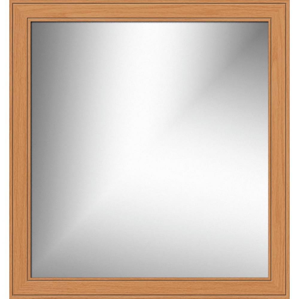 30 X .75 X 32 Framed Mirror Non-Bev Deco Miter Nat Oak