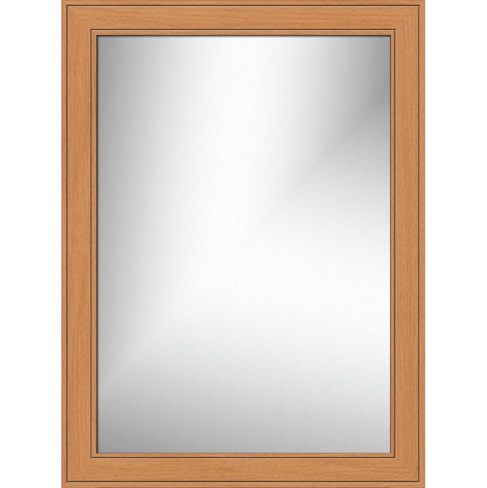 24 X .75 X 32 Framed Mirror Non-Bev Deco Miter Nat Oak