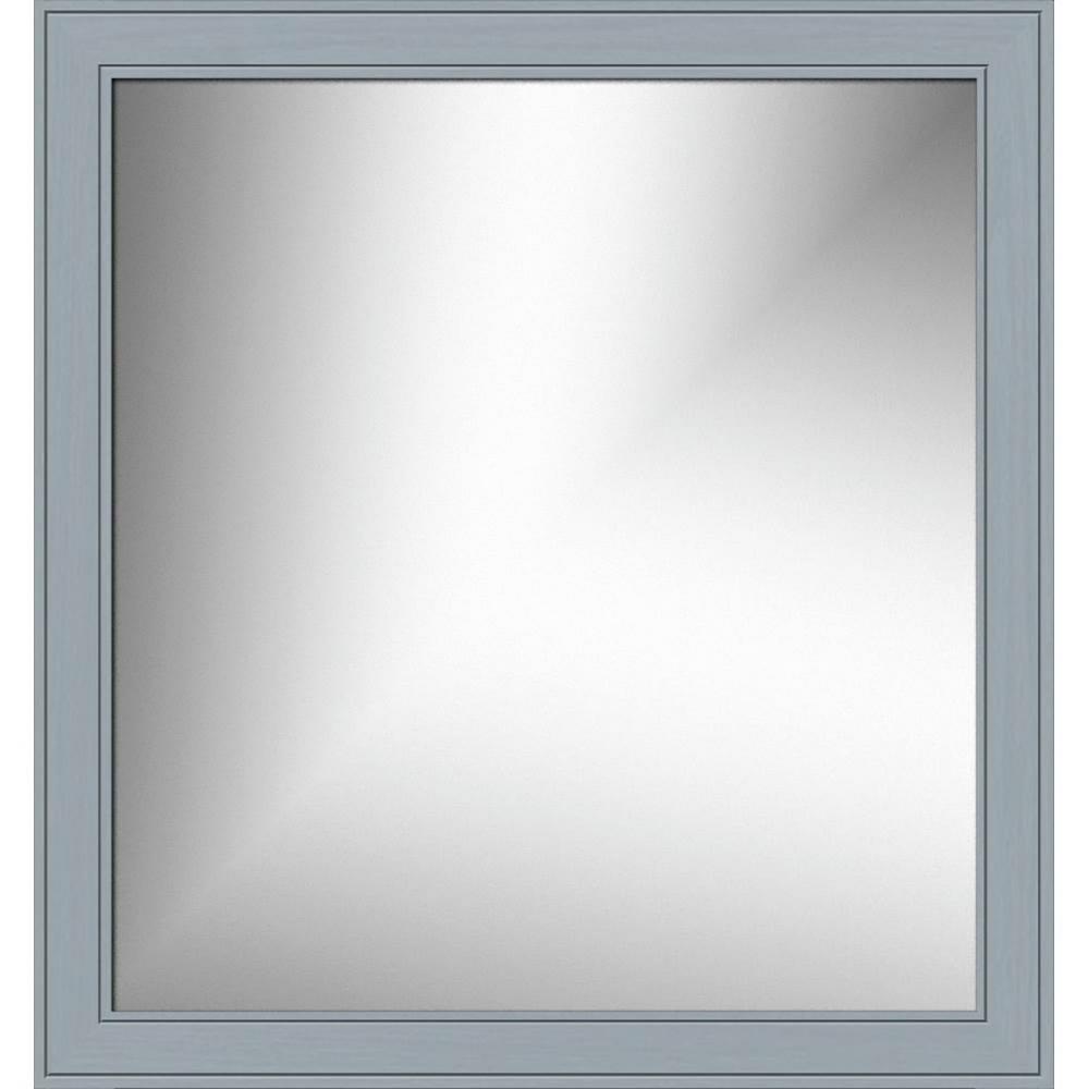 30 X .75 X 32 Framed Mirror Non-Bev Deco Miter Silver Oak