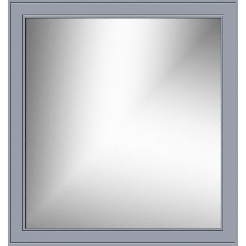 30 X .75 X 32 Framed Mirror Non-Bev Deco Miter Sat Silver