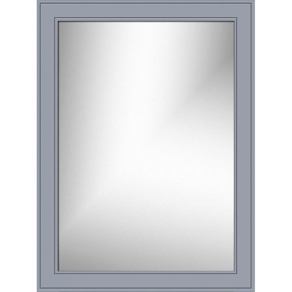 24 X .75 X 32 Framed Mirror Non-Bev Deco Miter Sat Silver